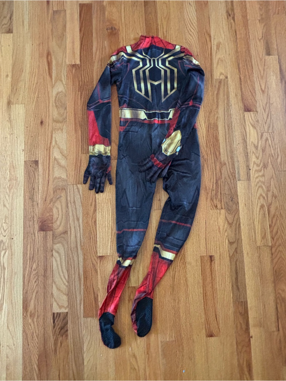 Spiderman Black, Red and Gold Superhero Jumpsuit